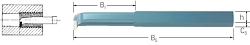 Soustružnický nůž - na vnitřní závity pravý DIN283