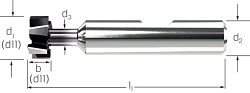 Fréza pro T drážky DIN 851 - typ N - tvrdokovová