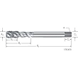 Závitník strojní ve šroubovici 40° DIN376 HSSE-V3,TiCN | INOX | 6G - typ závitu M