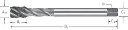 Závitník strojní ve šroubovici 35° DIN5156 HSSE-V3,vaporisiet | INOX - typ závitu G