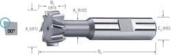 Fréza pro T drážky 6-8z -typ N-DIN851