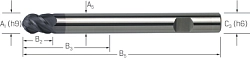 Fréza kopírovací tvrdokovová 4z XXL 45° (ALCRONA)