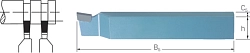 Soustružnický nůž - zapichovací pravý DIN4981