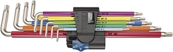 Klíč  vyhnutý prodloužený TORX -sada  9ks barevný PH potah | NEREZ |WERA