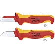 Kabelový nůž s rovnou čepelí izolovaný 1000V | KNIPEX