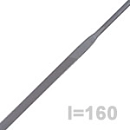 Pilník jehlový precizní, celk. délka 160mm - sek SH1/DH3