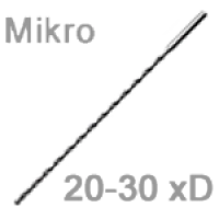 Mikrovrtáky tvrdokovové | 20-30xD