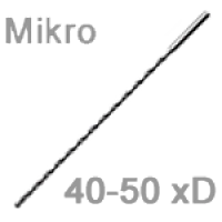 Mikrovrtáky tvrdokovové | 40-50xD
