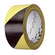 Lepicí páska, PVC, černo/žlutá - 50 mm x 25 m