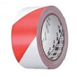 Lepicí páska, PVC, červeno/bílá - 50 mm x 25 m