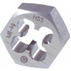 Závitová kruhová čelist DIN 382 HSS šestihran - typ závitu M